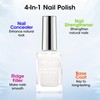 Gellen 4-In-1 Illuminating Nail Concealer Base Coat Polish Milky White,