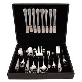 Hampton Forge Brooke 54 Piece Flatware Set with Wood Chest