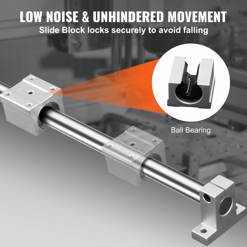 VEVOR Linear Rail Slide SFC16-1000mm 2 PCS 39.4 in/1000mm SFC16