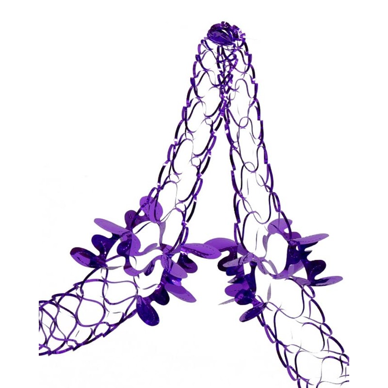 2 Pk Foil Garland Flower - Christmas Hanging Decoration Wall
