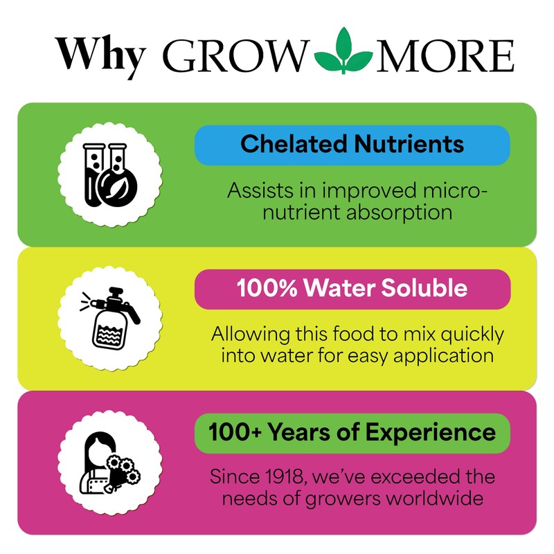 Grow More Bromeliad Tillandsia Food (17-8-22) - 1.25lbs of Water