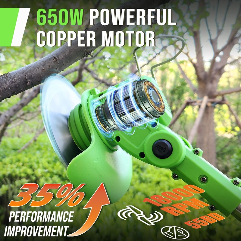 Electric Weed Wacker Battery Powered, Cordless Weed Eater with Metal