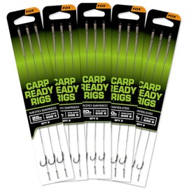 Fox Carp Wide Gape Ready Rigs (Size 8 Micro Barbed)