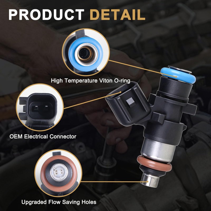 2Pcs Fuel Injector 2521068 Compatible with Polaris