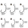 UCEC UCEC Fishing Hooks, 100pcs EWG Offset Worm Hooks Bass