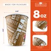 CHEF ROYALE 50 x 8oz Brown Printed Paper Cups -