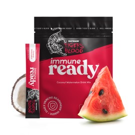 Immune Ready™ Immune Boost Drink Mix - Combo Immune Support, Gut Health, & Electrolyte Powder Packets with Vitamin C, Beta Glucan, Zinc, D3, Pre & Probiotics - Coconut Watermelon - 15 Pack