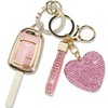 Simocky Key Fob Cover with Diamond Heart Keychain, Car Key
