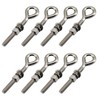 8Pcs M8 Stainless Steel Eye Bolt with Nut and Washers