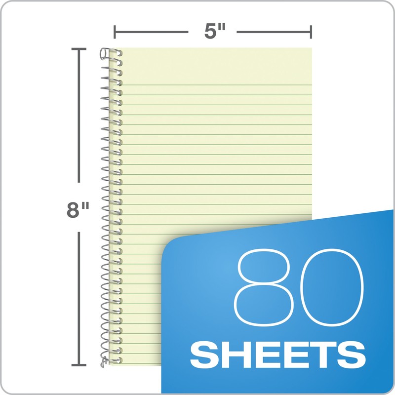 Ampad Single Wire Notebook, 8 x 5, 1 Subject, Tan