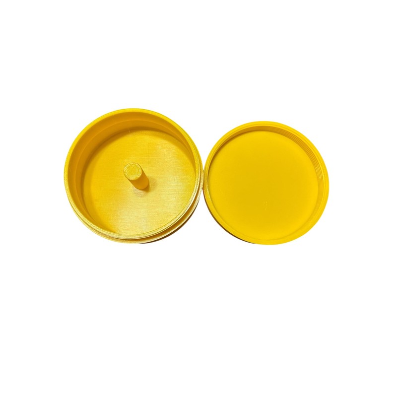 5 Inch Angle Grinder Disc Storage Container, Yellow Portable Wheel