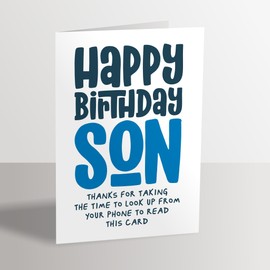 Funny Son Birthday Card for Son