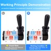 4H210-08 Way Pneumatic Air Hand Lever Operated Valve Solenoid Valve