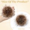 YeyeCyrilze 10cm Pompoms for Knitted Hats, 12pcs Faux Fur Pom