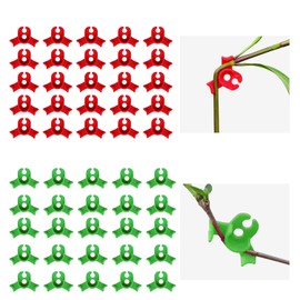 WEDAWIN 50 Climbing Plants LST Clamp Training Tongs for Plant Stems 90 Degree Angle Low Pressure Plant Support for Branches and Vines Red + Green