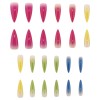 Imrain Colorful Ombre Press on Nails Long Stiletto Fake Nails