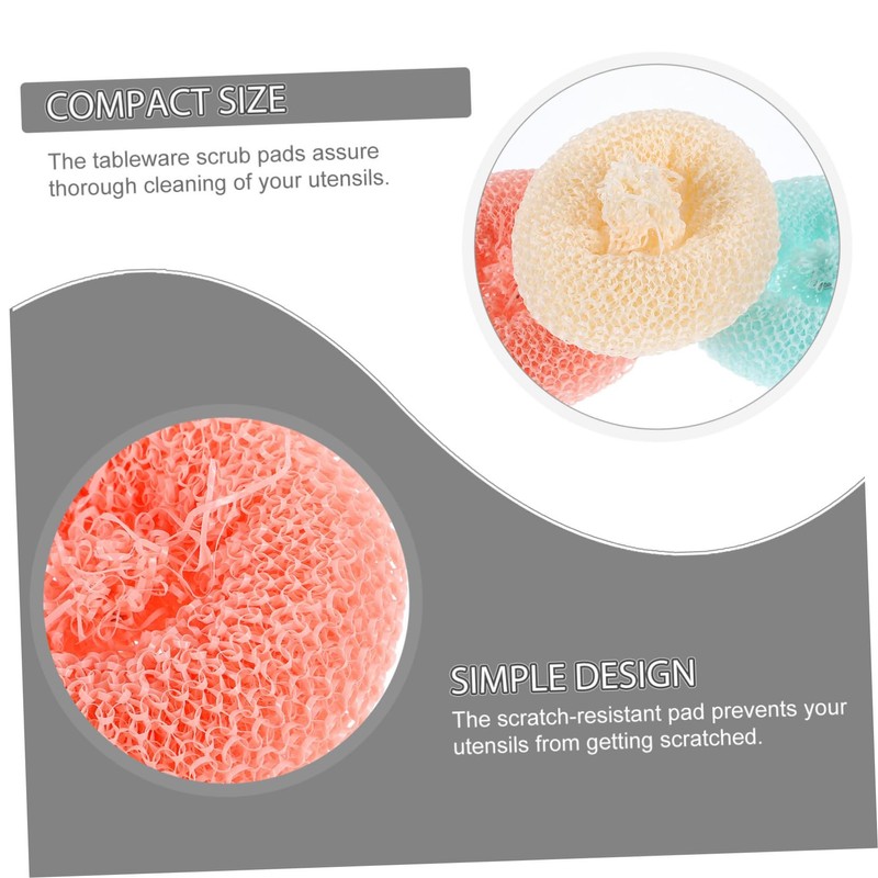 VILLFUL 10pcs Dish Scrubbers Kitchen Dish Scrub Pads Scratch Resistant