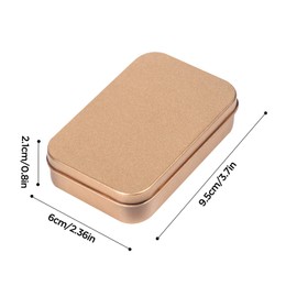 Vikrami lighting 3-Pack Tin Box Candy Key Earrings Coin Metal Storage Box Small Portable Tin Metal Iron Box Metal Empty Hinged Tins Storage Boxes (Rose Gold)