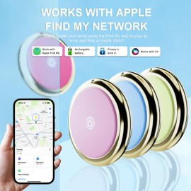 Air Tracker tag Item Finders Tracker Work For Apple Find My (Ios Only) ，Gps Tracker Tag For Dogs ,Cats, Luggage, Keys, Backpack, Satchel Etc. (Not For Android)