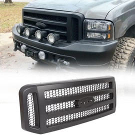 ECOTRIC Grille Assembly Compatible with 2005-2007 Ford Super Duty F250 F350 F450 F-250 F-350 F-450 Grill Replacement for FO1200457 (Without Emblem)