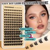 Wispy Lash Clusters D Curl Cluster Eyelash Extensions 150pcs Thick