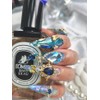 ❣️ Brilliant blue sapphire handmade nail tips ✨ - Short