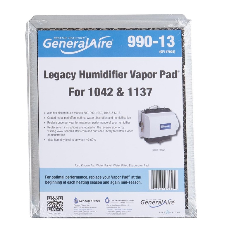 4-PK -GeneralAire 990-13 Humidifier Water Vapor Pad- GFI #7002 Compatible