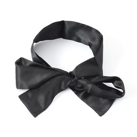 GXGM Satin Blindfold, Soft Sleep Mask, Adjustable Eye Cover, Travel Eye Mask, Satin Eye Mask for Women, Men, Adults, Couples (Black)