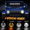 QULOOX Pair 7Inch Round LED Headlights Hi/Low Sealed Beam for