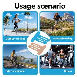 Vorgeschnittener Muskelpatch Knieschoner, 10 Stück Wasserfestes Elastisches Physio, Knie Tape Bandage Knie Stabilisierung Knieschoner und Schmerzlinderung, für Gelenke und Muskeln（blaue，Hautfarbe）