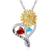 You Are My Sunshine Necklace Sterling Silver Sunflower Necklace for