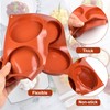 2 Pack Large Silicone Molds for Baking/Non-Stick 4 inch 6-Cavity