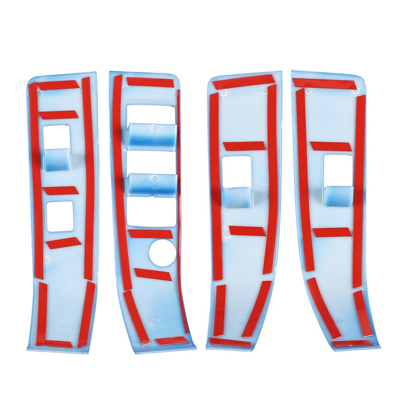 Front and Rear Doors 4pcs Look Interior Door Armrest Window