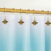 Bee Shower Curtain Hooks Rings for Bathroom, 12 Pcs Rust