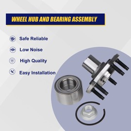 KUSATEC 518515 Front Wheel Bearing and Hub Assembly Compatible with Ford Escape 2001-2012, Mazda Tribute 2001-2011, Mercury Mariner 2005-2011, 5 Lug Bolts