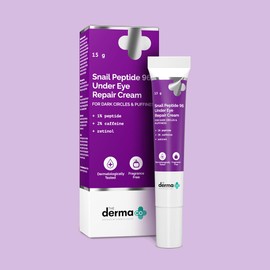 The Derma Co. Snail Peptide 96 Under Eye Cream with Snail Mucin & Peptide Complex | Reduces Dark Circles, Puffiness & Fine Lines | Hydrating & Firming Eye Cream for Youthful Eyes | 0.50 (15ml)