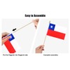 HSQCEZ 12Pcs Small Chile Flags on Wooden Stick Mini Chilean