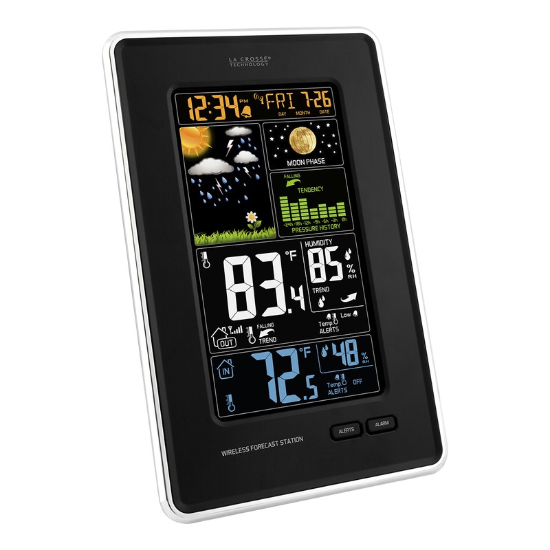 La Crosse Technology 308-1425B-INT Vertical Wireless Color Weather Station with