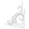 Acrux7 4 Pack White Shelf Brackets 7.5x5.5 Inch, White Decorative