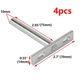 Antrader Floating Shelf Brackets, 3 inch Blind Shelf Supports (Small), Invisible Hanging Hardware Mounts for DIY Project Set of 4