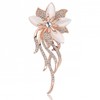 Merdia Created Cats Eye Brooches for Women Classy Bouquet Bridal