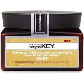 Saryna Key Light Damage Repair Treatment Butter Mask - African Shea Butter for Dry Hair Treatment - Rejuvenating Butter Moisturizer with Natural Keratin and Vitamins A, E, F(300ml/10.14oz)