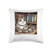 Cat Treats Lover Kitten Pet Book Reader Bookworm Cat Throw