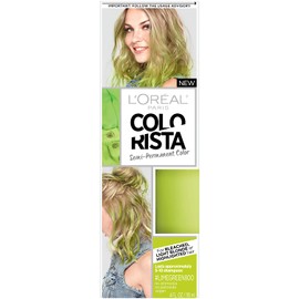L'Oreal Paris Hair Color Colorista Semi-Permanent for Light Blonde or Bleached Hair, Limegreen