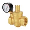 DN25 Brass Adjustable Water Pressure Reducing Regulator Reducer Gauge Meter
