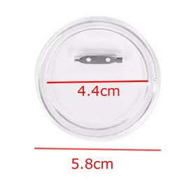 Esforzarse Acrylic Design Button Badge 20 Pcs, Clear Button Pin Badges Kit for DIY Craft Supplies, Clear Design Craft Buttons Pins Making Kit Sublimation Buttons, 5.8cm