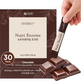 Korean Food Nutri Enzyme Chocolate (0.14oz*30ea) Dietary Fiber, Essential Amino Acids, Vitamins, Individual Packs