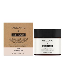 Organic & Botanic Madagascan Coconut Night Face Cream | Deeply Hydrating & Nourishing with Vitamin C for Smooth, Supple, & Radiant Skin