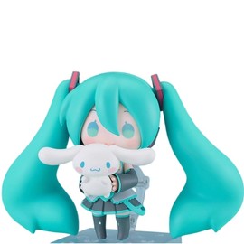 Hatsune Figure, Movable Replacement Face Hatsune Miku Big Ear Dog Figurine 10cm/3.9inch Character Cosplay Model Collectible Handicrafts Gift