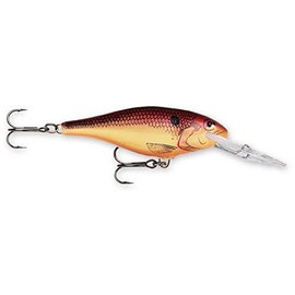 Rapala Shad Rap Lure, Freshwater, Size 06, 2 1/2" Length, 5'-10' Depth, Crawdad, Package of 1